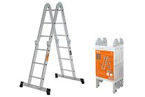 Лестница-трансформер алюминиевая ЛТА4х3, 4 секции по 3 ступени, h=330/160/92 см, 10,4 кг  TDM