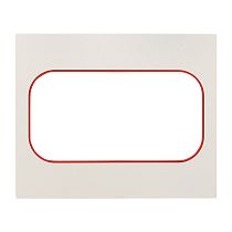 Стокгольм Рамка для розетки 2-местная белая с  линией цвета красный  EKF PROxima