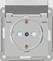 Wessen 59 Aqua слоновая кость Розетка с заземлением с крышкой со шторками IP44 (в сборе с рамкой) Systeme Electric (Schneider Electric)