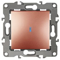 Выключатель ЭРА 12 12-1102-14 10А 250В медь с подсветкой