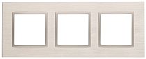 Рамка ЭРА Elegance 14-5203-04 для выключателей и розеток тройная металл шампань