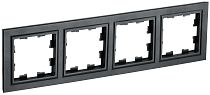 BRITE Рамка 4-местная РУ-4-БрЧ черный  IEK