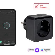 Умная розетка EKF Сonnect PRO Wi-Fi черная Умная розетка EKF Сonnect PRO Wi-Fi черная