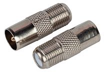 Переходник ЭРА Simple RS-A01-1 гнездо F-штекер TV Переходник ЭРА Simple RS-A01-1 гнездо F-штекер TV