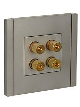 FORTE&PIANO Аудиорозетка 4-местная FP539 сталь IEK FORTE&PIANO Аудиорозетка 4-местная FP539 сталь IEK