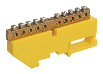 Шина PE "земля" на DIN-изоляторах ШНИ-6х9-20-Д-Ж  IEK