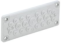 TITAN Ввод кабельный мембранный 25 отверстий d=5-26мм IP65 серый  IEK