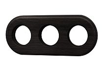 Рамка 3-местная круглая, D95 L235 H10, дерево, черный JANTERA