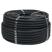 Труба гофр. негорючая безгалогеновая FRHF с протяжкой d20 мм (100 м) черная EKF-Plast Труба гофр. негорючая безгалогеновая FRHF с протяжкой d20 мм (100 м) черная EKF-Plast