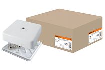 Коробка распаячная КР 75х75х20 ОП с клем. колодкой белая IP40  TDM