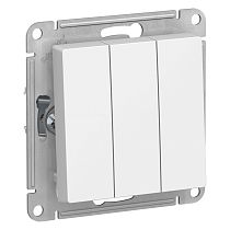 AtlasDesign Белый Выключатель 3-клавишный сх.1+1+1, 10АХ Systeme Electric (Schneider Electric)