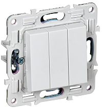 SKANDY Выключатель 3-клавишный 10А SK-V11W арктический белый IEK SKANDY Выключатель 3-клавишный 10А SK-V11W арктический белый IEK