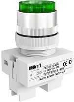 Лампа коммутаторная ALTE ?22 мм Цвет:ЗЕЛЕНЫЙ неон 220В ЛK-22 DEKraft