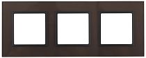 Рамка для выключателей и розеток тройная ЭРА Elegance 14-5103-13 стекло бронза
