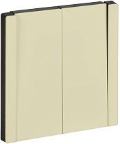 FORTE&PIANO Выключатель 2-клавишный 10А FP805M металл серый сланец IEK