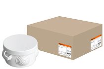 Коробка распаячная ОП D65х40мм, крышка, IP54, 4вх.  TDM