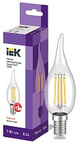Лампа светодиодная CВ35 св.н/ветру 7Вт 230В 3000К E14 Filament  IEK