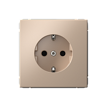 ArtGallery Песочный Розетка с заземлением со шторками, 16А, механизм Systeme Electric (Schneider Electric)