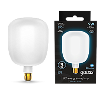 Лампа светодиодная Gauss Filament V140 9Вт 890lm 4100К Е27 milky LED