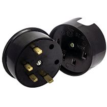 Разъем РШ-ВШ 32А 380В 3P+PE (ОУ) карболитовый черный EKF PROxima