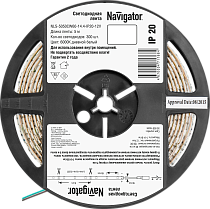 Лента светодиодная Navigator NLS-5050СW60-14.4-IP20-12V R5 14.4Вт/м уп. 5м Лента светодиодная Navigator NLS-5050СW60-14.4-IP20-12V R5 14.4Вт/м уп. 5м