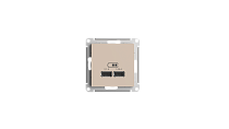 AtlasDesign USB Розетка A+A, 5В/2,1 А, 2х5В/1,05 А, механизм, ПЕСОЧНЫЙ Systeme Electric (Schneider Electric)