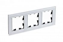 AtlasDesign Nature Стекло Белый Рамка 3-постовая  (Schneider Electric) Systeme Electric (Schneider Electric)