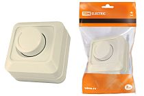 Светорегулятор поворотный RL 600Вт IP20 сл. кость "Ладога"  TDM