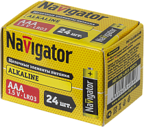 Элемент питания алкалиновый NBT-NPE-LR03-BOX24 (уп.24шт) Navigator Элемент питания алкалиновый NBT-NPE-LR03-BOX24 (уп.24шт) Navigator