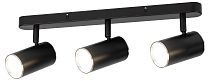 Светильник настенно-потолочный спот ЭРА OL35-3 BK MR16 GU10 IP20 черный хром