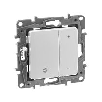 ETIKA Светорегулятор нажимной универсальный LED 400Вт без нейтрали белый