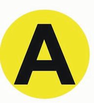 Наклейка "A" d=20mm. EKF PROxima