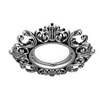 Светильник Gauss Antique CA045 Круг. Серебро/Черный Gu5. 1/40