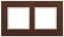 Рамка ЭРА Elegance 14-5302-09 для выключателей и розеток двойная дерево дуб