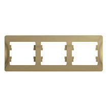 Glossa Титан Рамка 3 постовая, горизонтальная Systeme Electric (Schneider Electric)