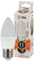 Лампа светодиодная ЭРА STD LED B35-11W-827-E27 свеча теплый белый свет