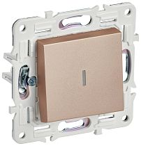 SKANDY Выключатель 1-клавишный проходной с индикацией 10А SK-V08Sa песочный IEK