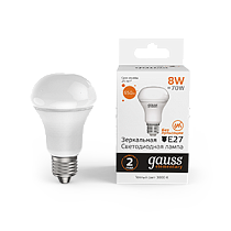 Лампа Gauss Elementary R63 8W 650lm 3000K Е27 LED 1/10/50