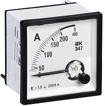 Амперметр Э47 72х72мм 200/5А класс точности 1.5  IEK