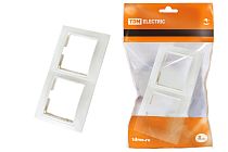 Рамка 2-х постовая горизонтальная белая "Таймыр"  TDM