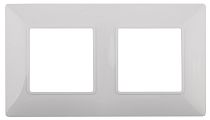 Рамка для выключателей и розеток двойная ЭРА Elegance 14-5002-01 пластик белый