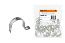 Скоба металлическая однолапковая с внутр. d 14-15 мм (100шт)  TDM