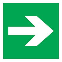 Наклейка эвакуационный знак "Направляющая стрелка"100*100 мм REXANT