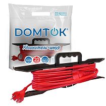 Удлинитель-шнур на рамке "DOMTOK" ПВС 2*1,5, 3,5кВт, б/з 20м Удлинитель-шнур на рамке "DOMTOK" ПВС 2*1,5, 3,5кВт, б/з 20м