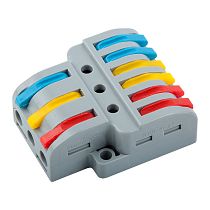 GTER7-36 Клемма универсальная 222-436 монтажная разветвительная 3х6 проводов General 30/1500 GTER7-36 Клемма универсальная 222-436 монтажная разветвительная 3х6 проводов General 30/1500