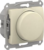 Glossa Бежевый Светорегулятор (диммер) повор-нажим, LED, RC, 400Вт, механизм Systeme Electric (Schneider Electric)