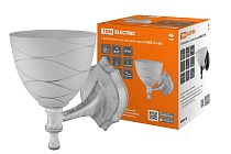 Светильник НББ 21-60-1411 УХЛ4 (белый под серебро, плафон конус "линии")  TDM