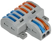 Строительно-монтажная клемма СМК 222-4126 проходная разветвительная (4шт/упак)  IEK