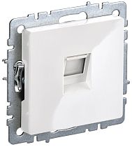 BRITE Розетка компьютерная RJ45 кат.5E РК10-БрБ белый  IEK