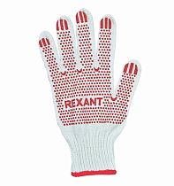 Перчатки х/б с покрытием ПВХ 5 нитей, 48-50 г REXANT Перчатки х/б с покрытием ПВХ 5 нитей, 48-50 г REXANT